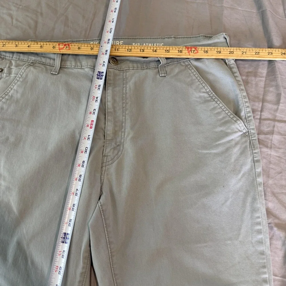 Signature Levi Strauss & Co Jeans Mens 40x30 Gray S67 Athletic Khakis Denim
